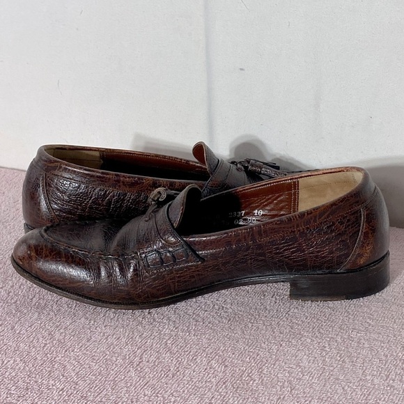 Vintage Dack Brown Antelope Leather Loafers Shoes 8.5 - Picture 6 of 13